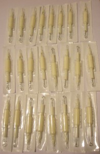 100 Pcs Mixed Disposable Tattoo Needles with Grip Tube